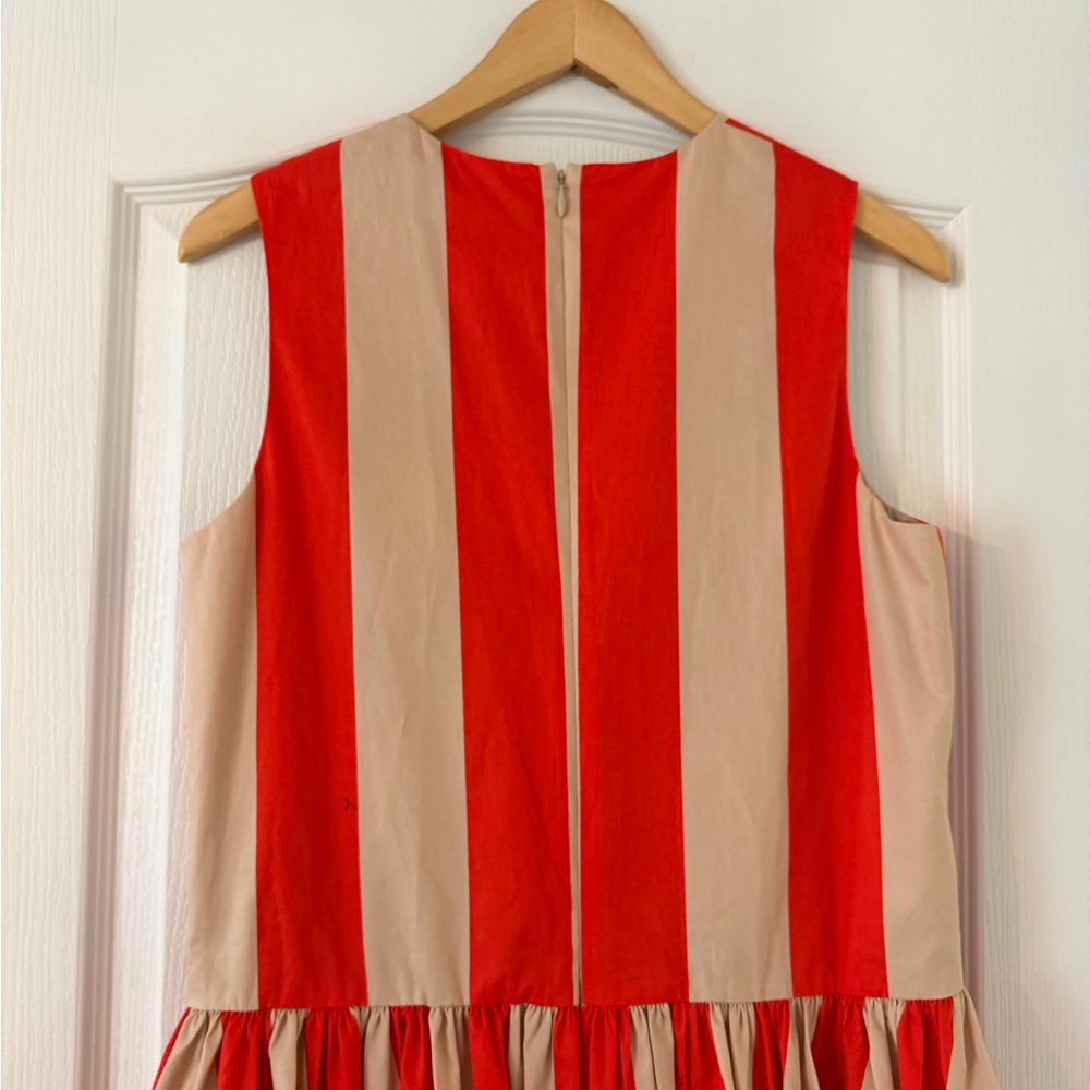 NWT Anthropologie Mare Mare Bubble Hem Mini Dress Red Cream Striped medium - Picture 9 of 10